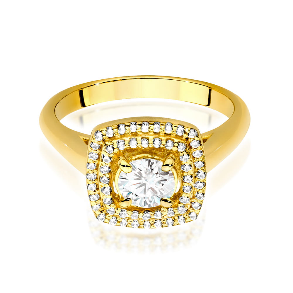 W548 Diamantový prsteň 0,50ct žlté zlato Au 585/1000 - 1