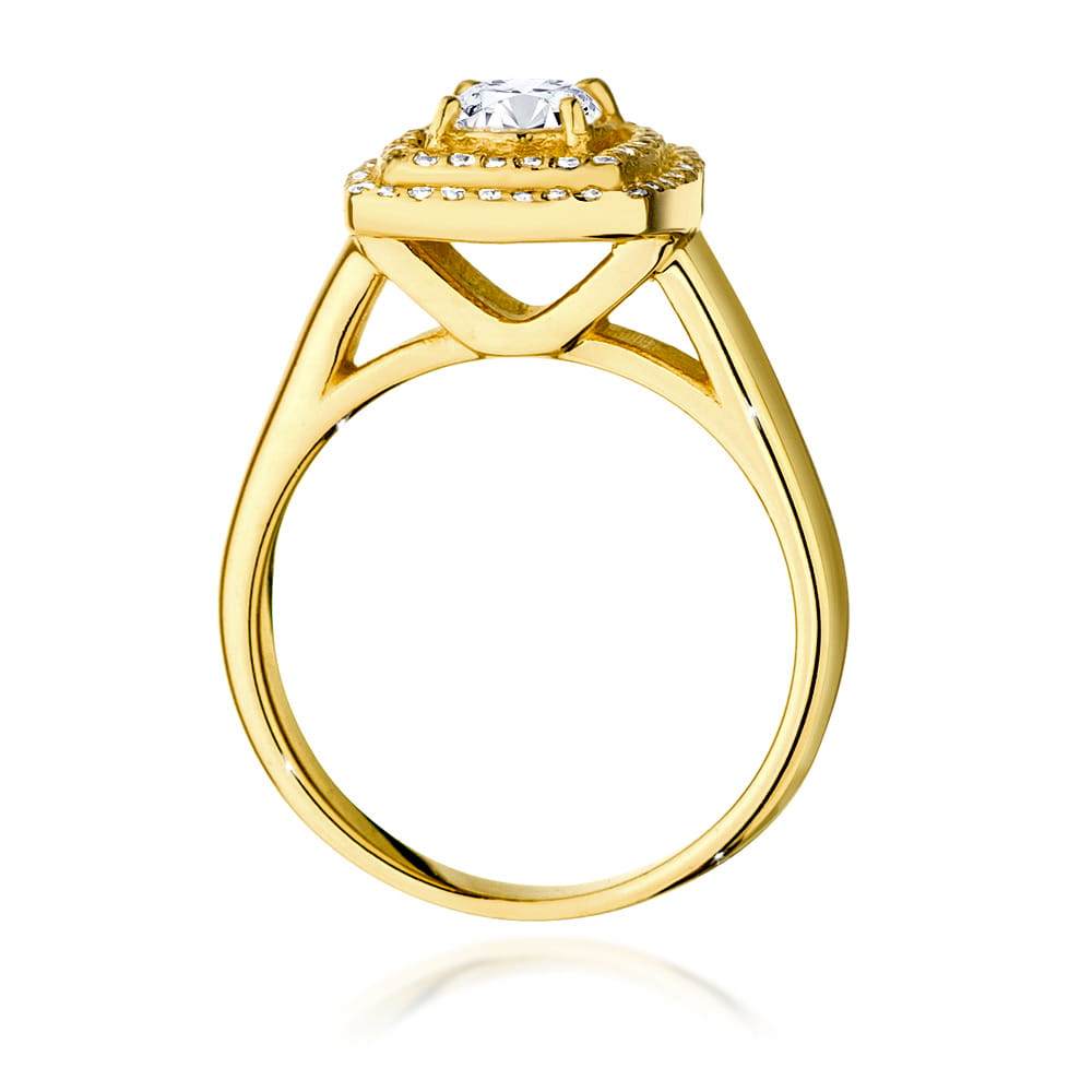 W548 Diamantový prsteň 0,50ct žlté zlato Au 585/1000 - 2