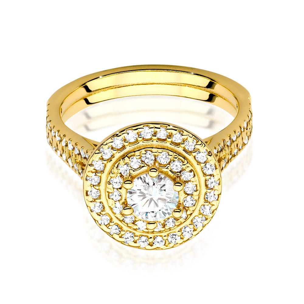 W549 Diamantový prsteň 0,40ct žlté zlato Au 585/1000 - 1