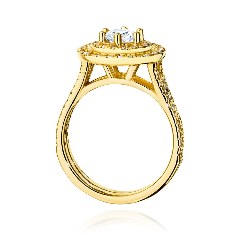 W549 Diamantový prsteň 0,50ct žlté zlato Au 585/1000 - 2