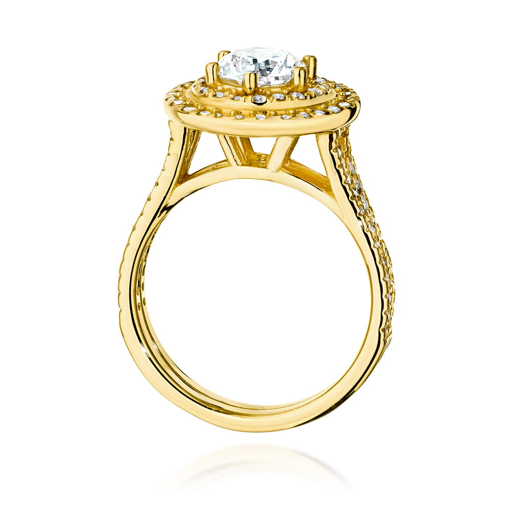 W549 Diamantový prsteň 0,70ct žlté zlato Au 585/1000 - 2