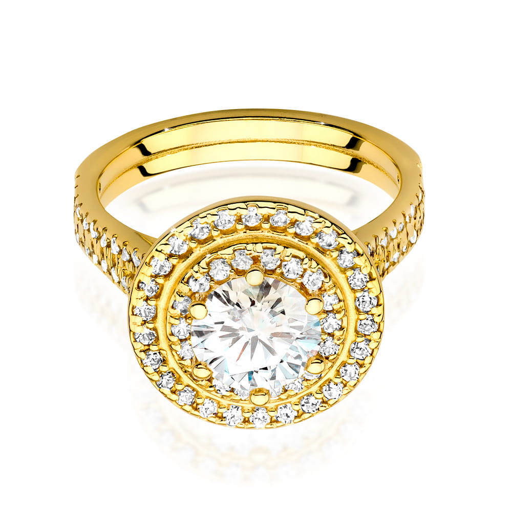W549 Diamantový prsteň 1,00ct žlté zlato Au 585/1000 - 1