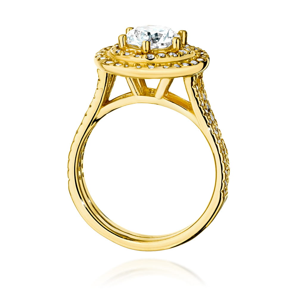 W549 Diamantový prsteň 1,00ct žlté zlato Au 585/1000 - 2