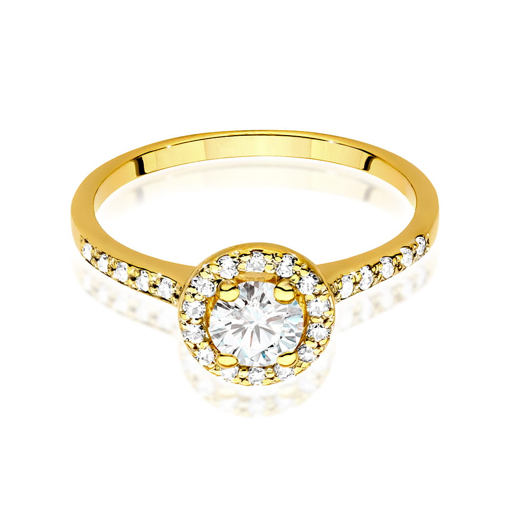 W551 Diamantový prsteň 0,50ct žlté zlato Au 585/1000 - 1