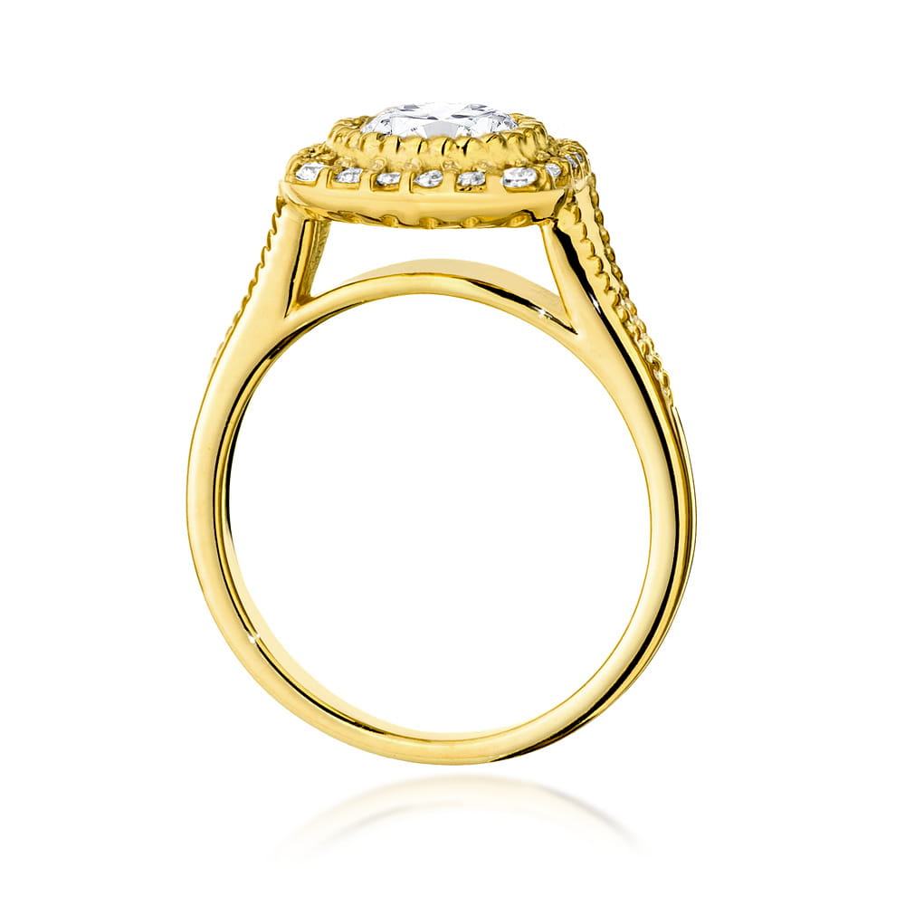 W552 Diamantový prsteň 0,70ct žlté zlato Au 585/1000 - 2