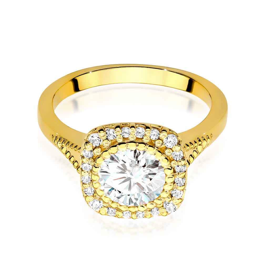 W552 Diamantový prsteň 1,00ct žlté zlato Au 585/1000 - 1