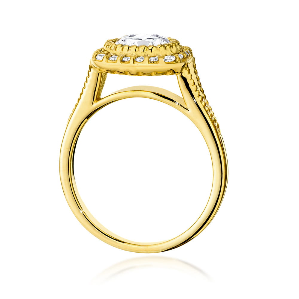 W552 Diamantový prsteň 1,00ct žlté zlato Au 585/1000 - 2