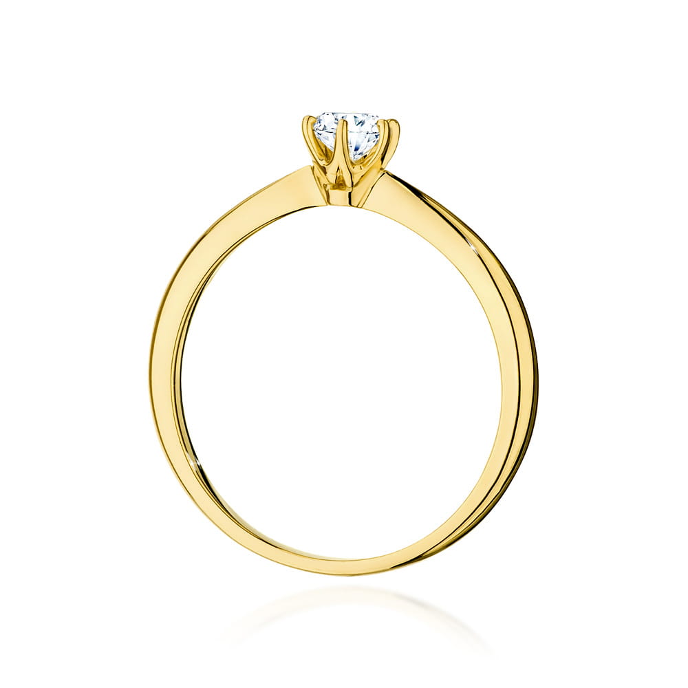 W553 Diamantový prsteň 0,40ct žlté zlato Au 585/1000 - 2