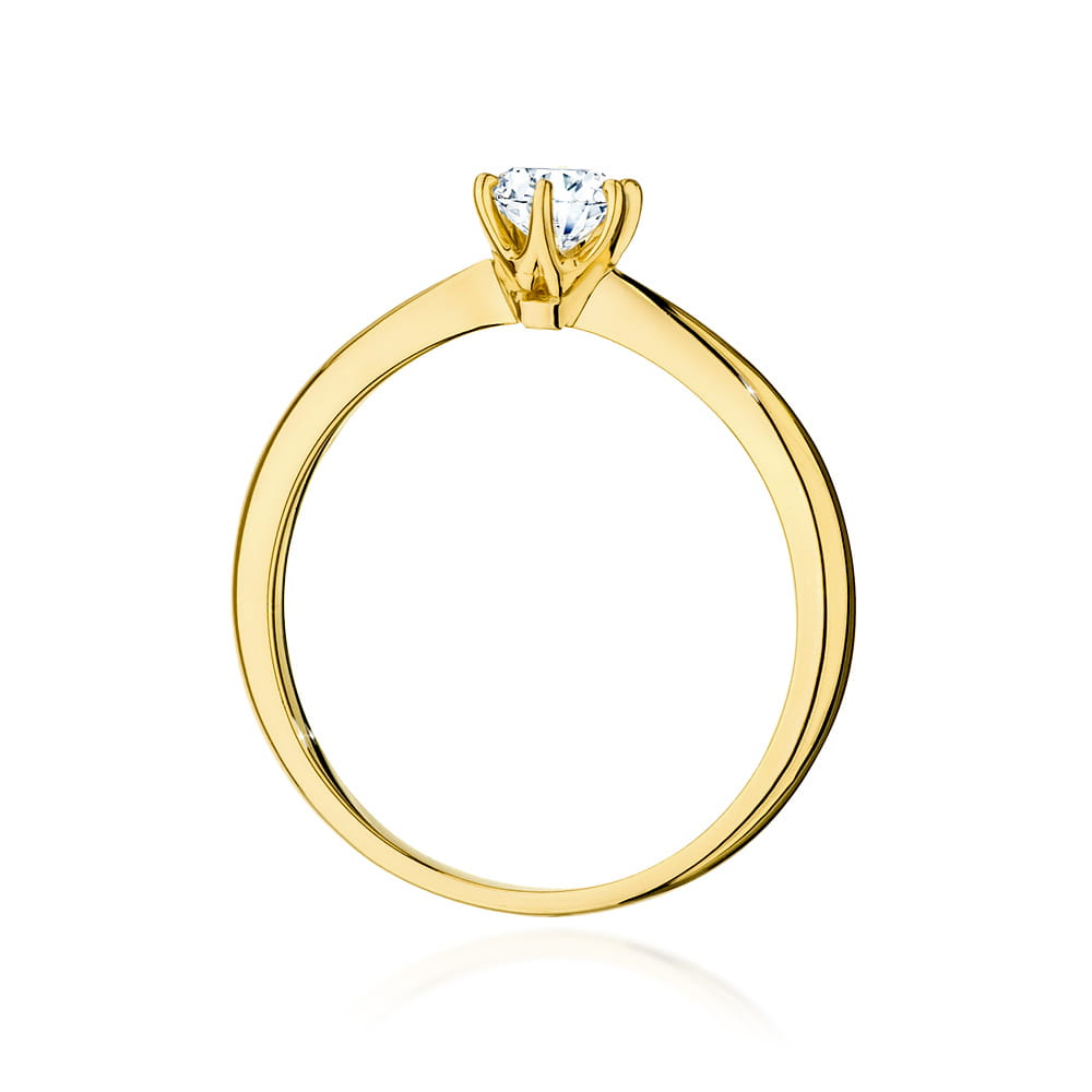 W553 Diamantový prsteň 0,50ct žlté zlato Au 585/1000 - 2