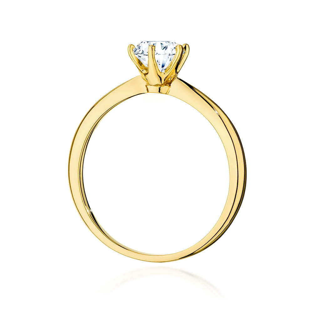 W553 Diamantový prsteň 0,70ct žlté zlato Au 585/1000 - 2