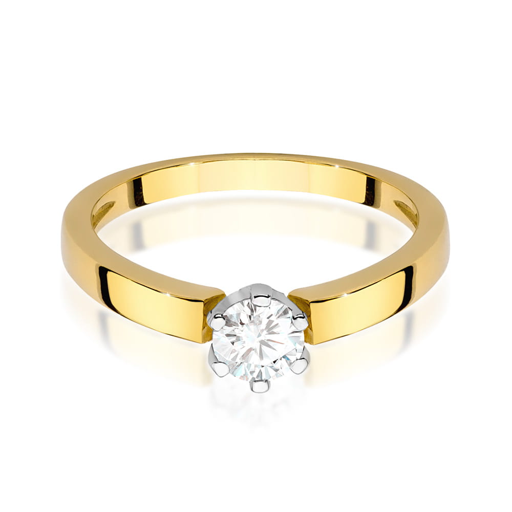 W562 Diamantový prsteň 0,25ct žlté zlato Au 585/1000 - 1