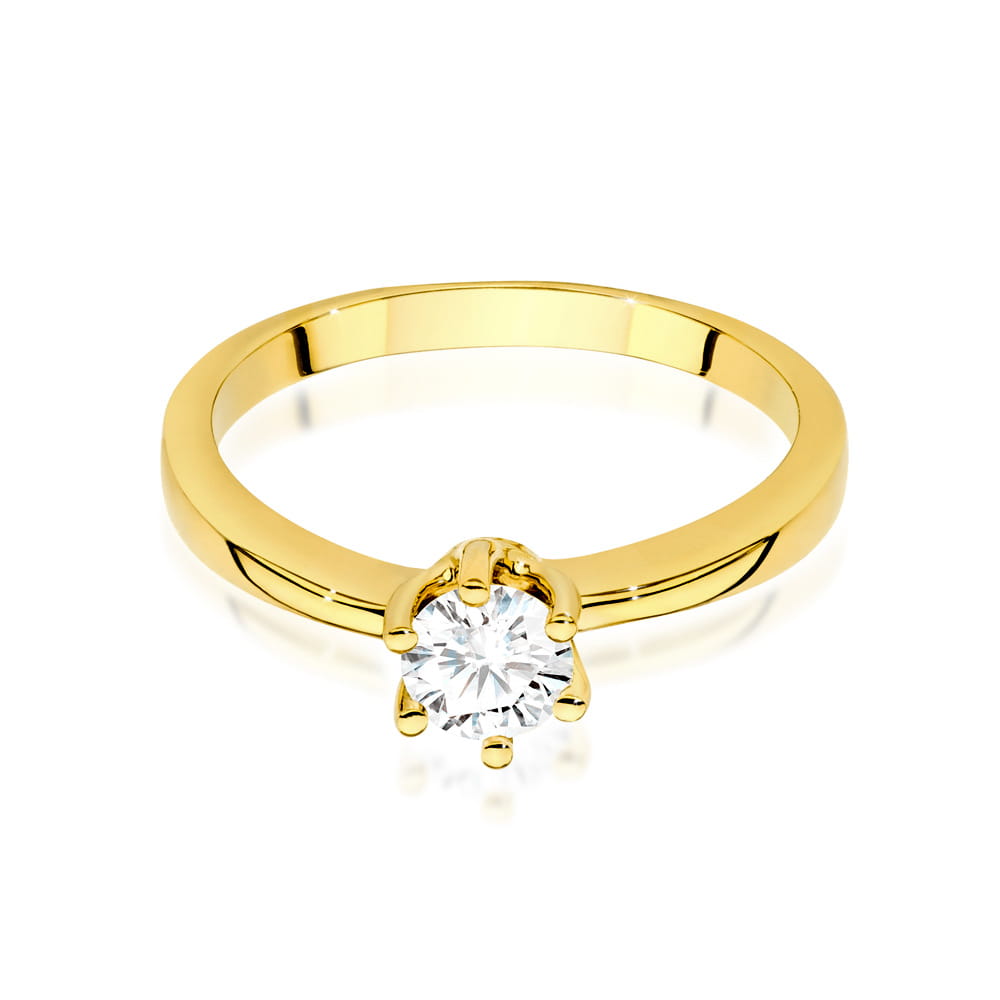 W563 Diamantový prsteň 0,40ct žlté zlato Au 585/1000 - 1