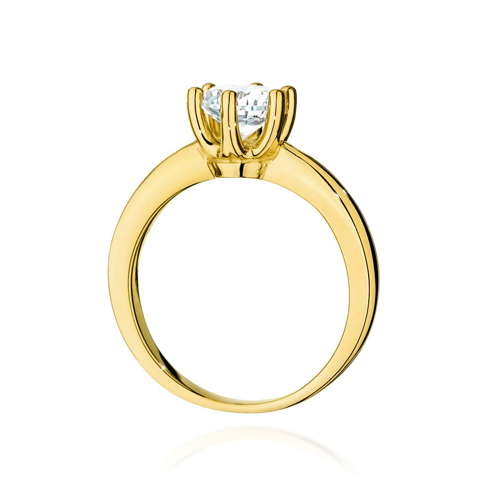 W563 Diamantový prsteň 1,00ct žlté zlato Au 585/1000 - 2