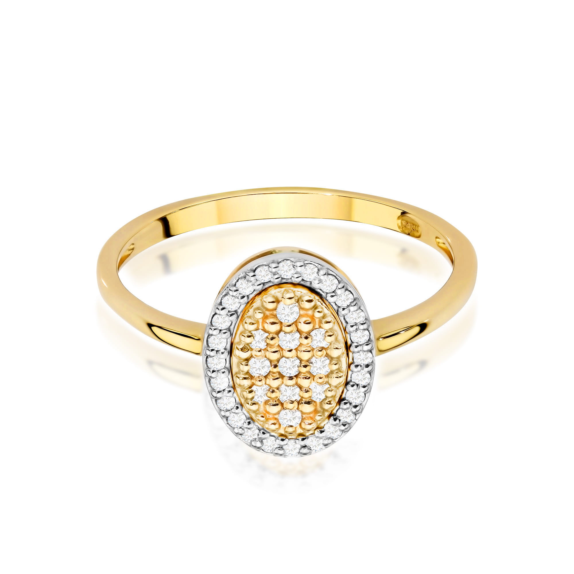 Prsteň W570 s diamantmi, žlté zlato Au 585/1000 - 1