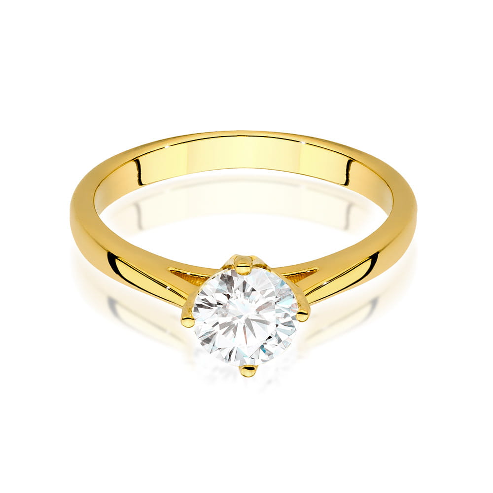 W543 Diamantový prsteň 0,70ct žlté zlato Au 585/1000 - 1