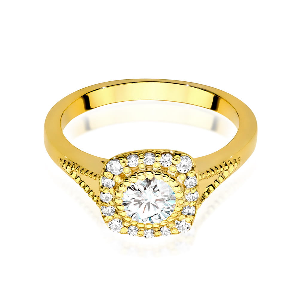 W552 Diamantový prsteň 0,40ct žlté zlato Au 585/1000 - 1