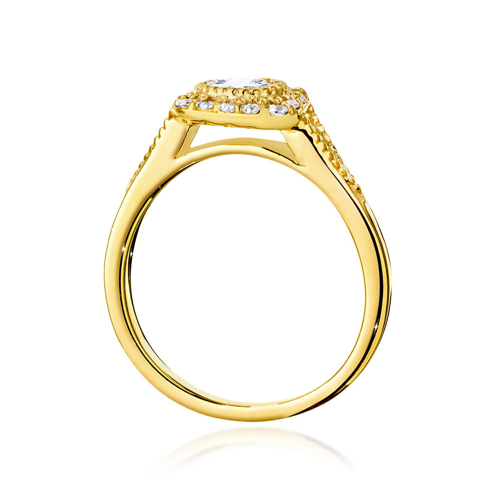 W552 Diamantový prsteň 0,40ct žlté zlato Au 585/1000 - 2