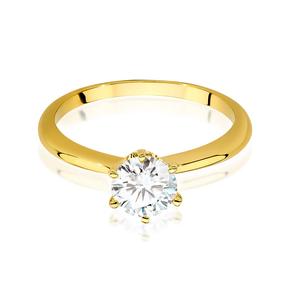 W553 Diamantový prsteň 1,00ct žlté zlato Au 585/1000 - 1