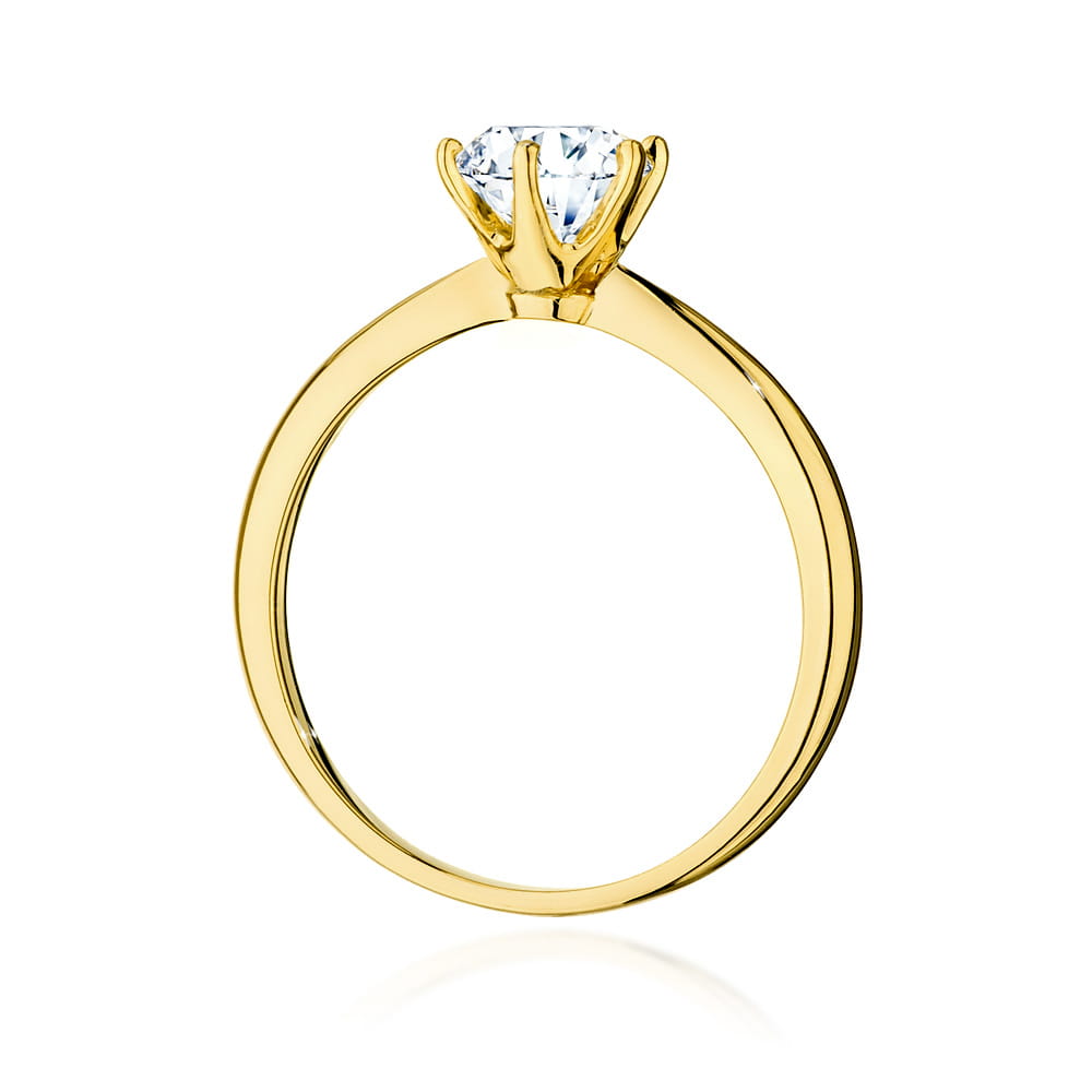 W553 Diamantový prsteň 1,00ct žlté zlato Au 585/1000 - 2