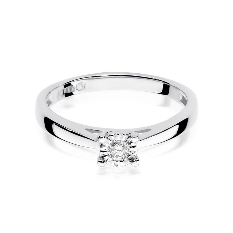 Prsteň W007 Diamant 0,08ct biele zlato Au 585/1000 - 1