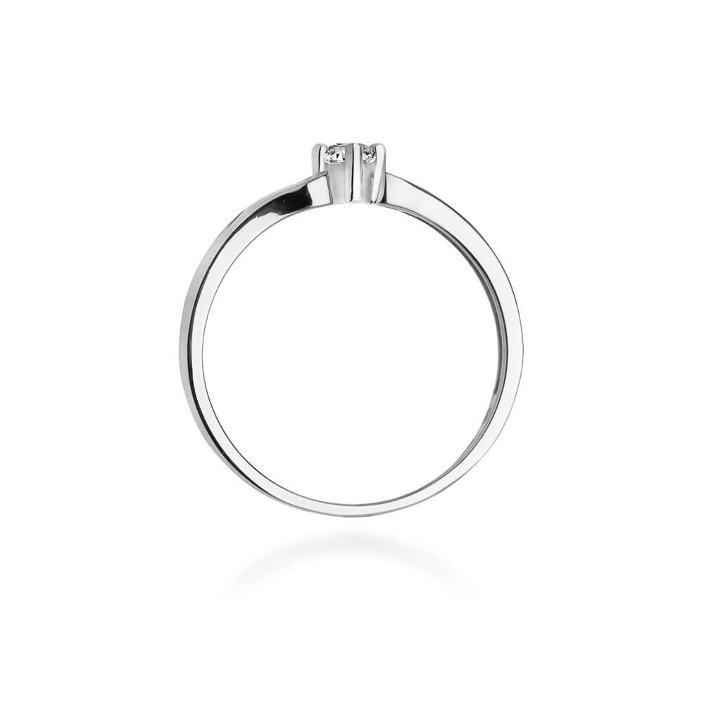 Prsteň W013 Diamant 0,10ct biele zlato Au 585/1000 - 2