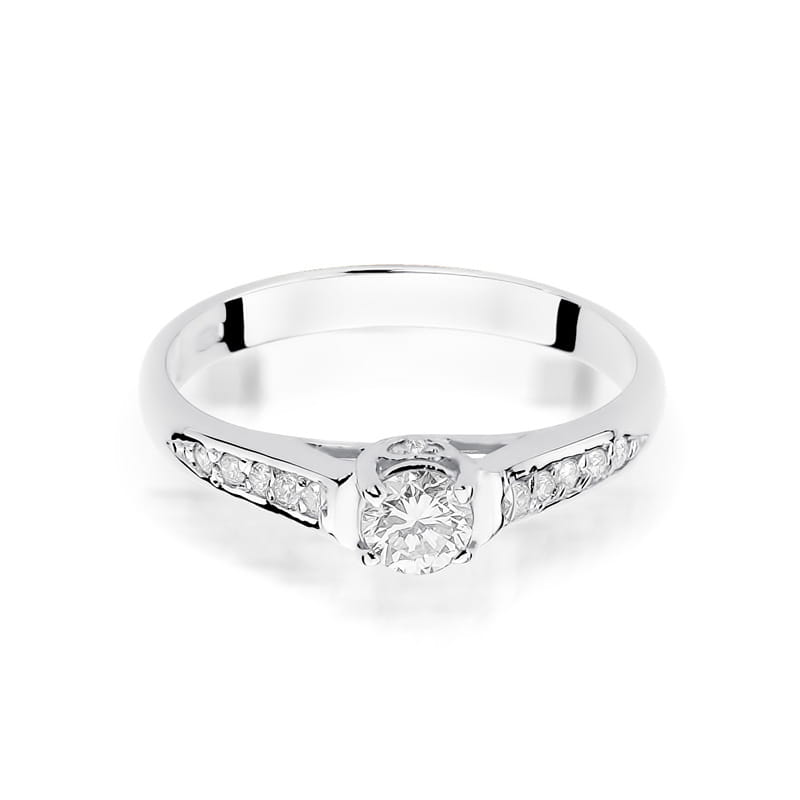Prsteň W016 Diamant 0,23ct biele zlato Au 585/1000 - 1