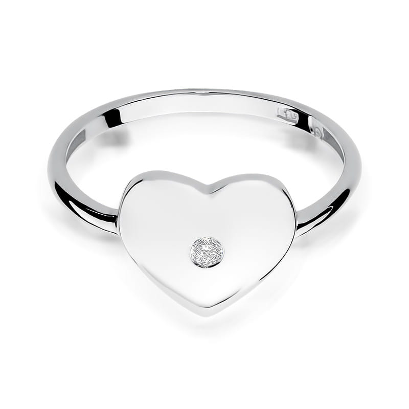 Prsteň W020 Diamant 0,03ct biele zlato Au 585/1000 - 1