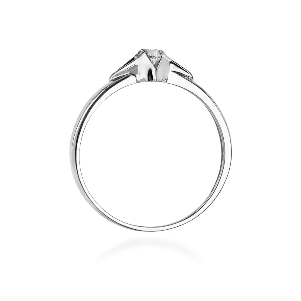 W030 Diamantový prsteň 0,10ct biele zlato Au 585/1000 - 2