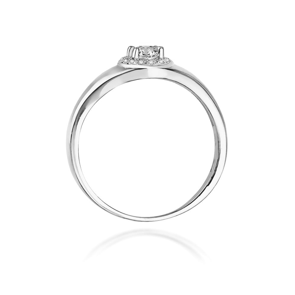 Prsteň W041 Diamant 0,10ct biele zlato Au 585/1000 - 2