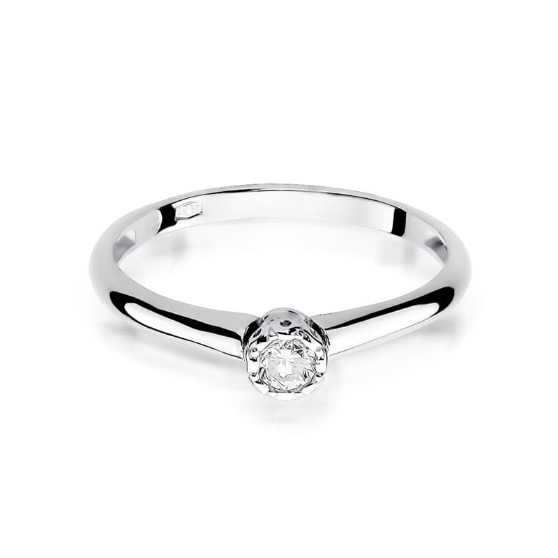 Prsteň W042 Diamant 0,13ct biele zlato Au 585/1000 - 1
