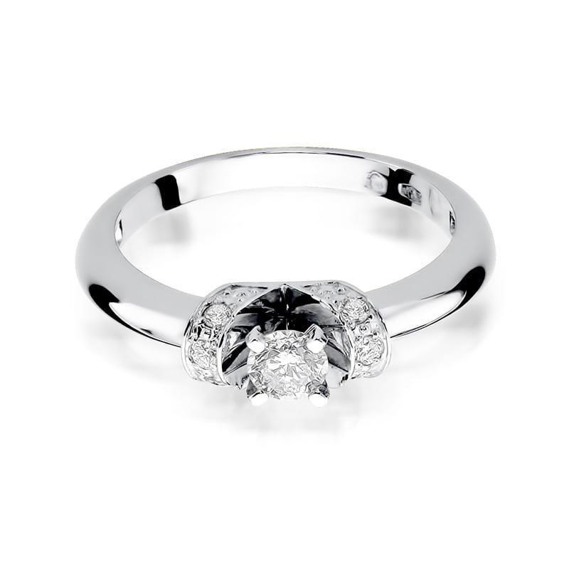 Prsteň W043 Diamant 0,24ct biele zlato Au 585/1000 - 1