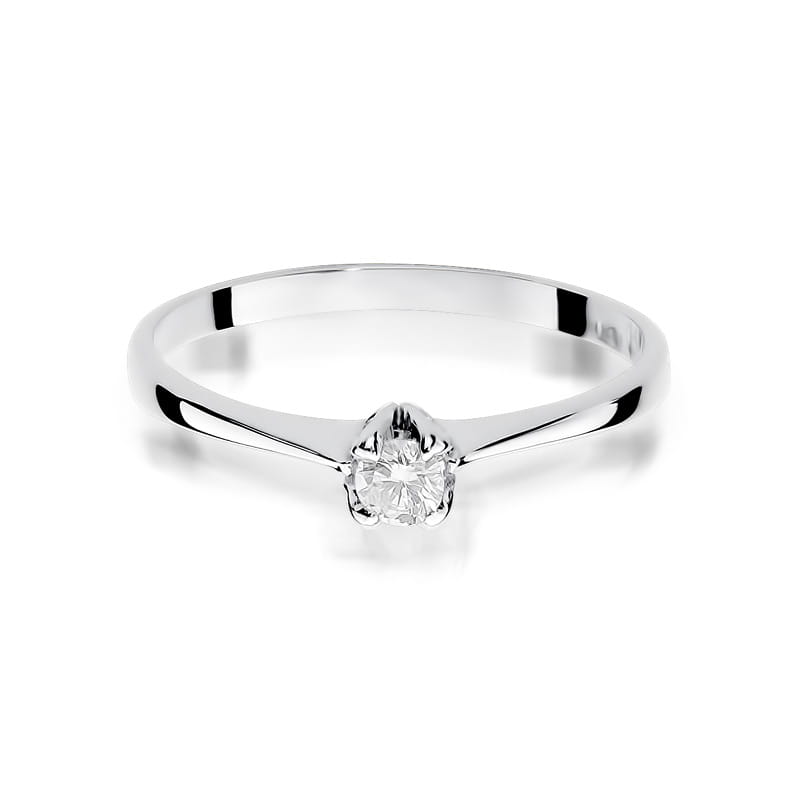Prsteň W047 Diamant 0,10ct biele zlato Au 585/1000 - 1