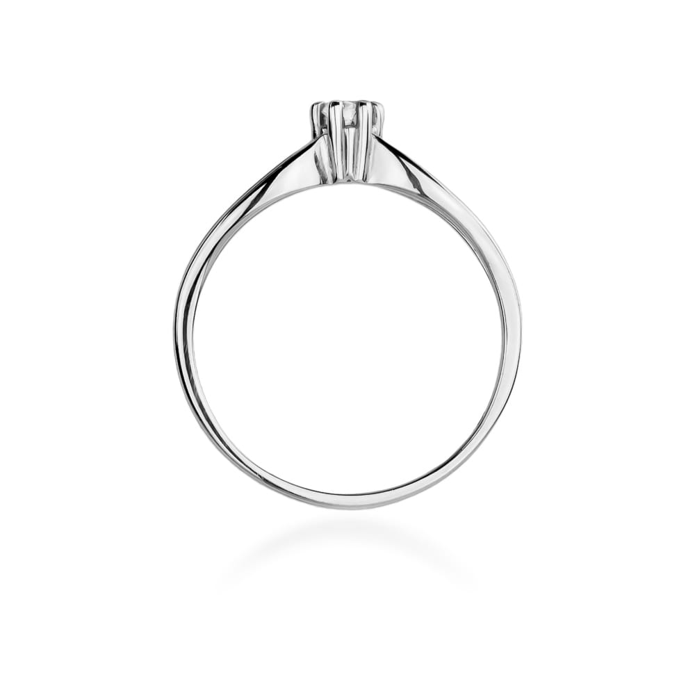 Prsteň W049 Diamant 0,10ct biele zlato Au 585/1000 - 2