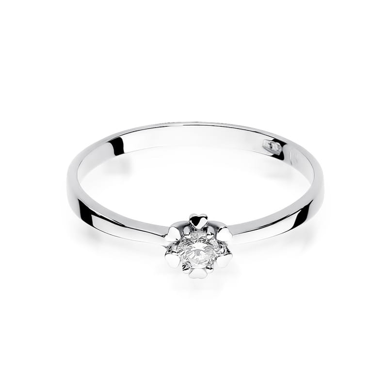 Prsteň W053 Diamant 0,10ct biele zlato Au 585/1000 - 1