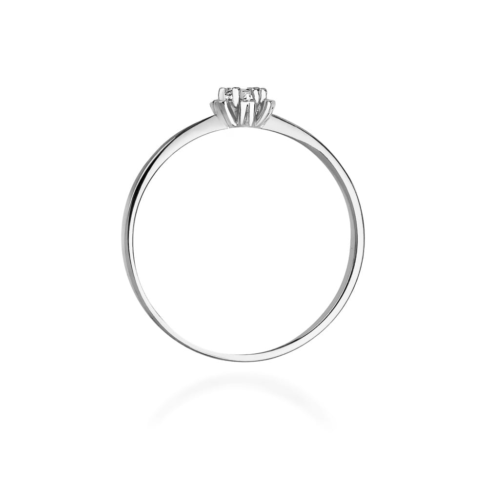 Prsteň W053 Diamant 0,10ct biele zlato Au 585/1000 - 2