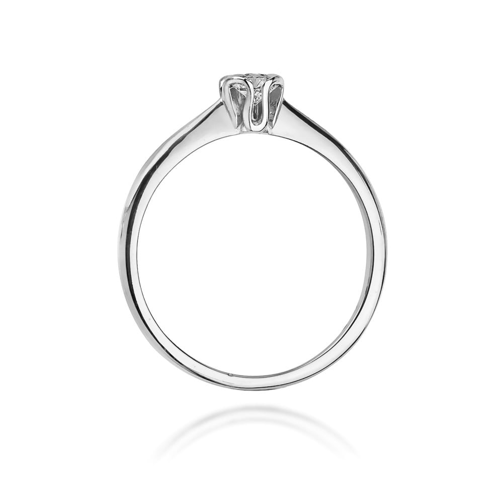 Prsteň W054 Diamant 0,10ct biele zlato Au 585/1000 - 2
