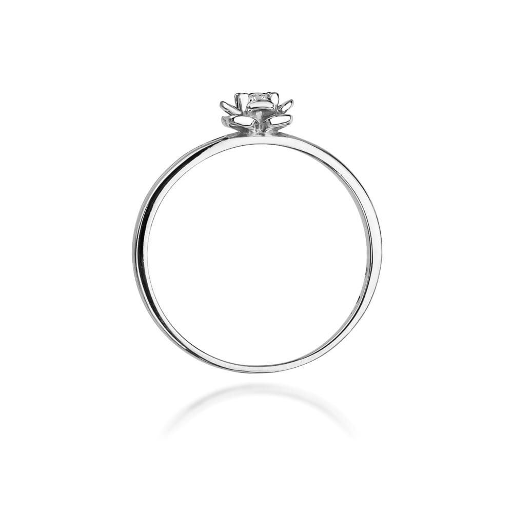 Prsteň W057 Diamant 0,10ct biele zlato Au 585/1000 - 2