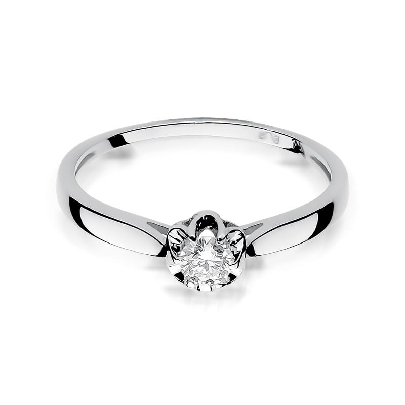 Prsteň W062 Diamant 0,15ct biele zlato Au 585/1000 - 1