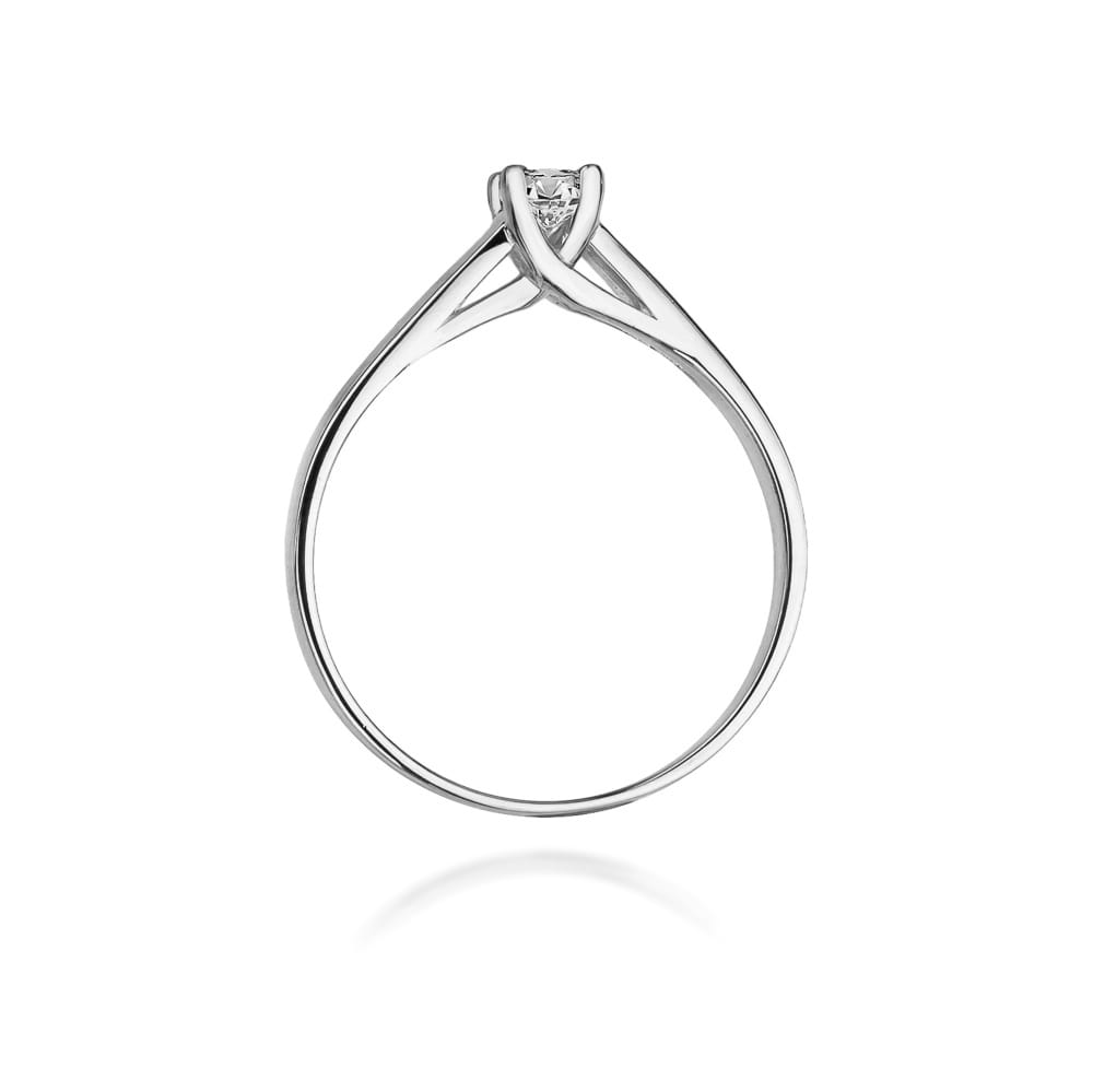 Prsteň W070 Diamant 0,10ct biele zlato Au 585/1000 - 2