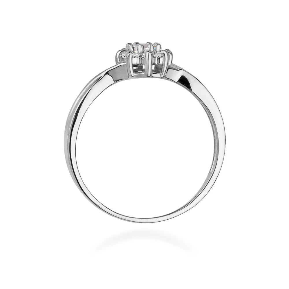 Prsteň W072 Diamant 0,10ct biele zlato Au 585/1000 - 2