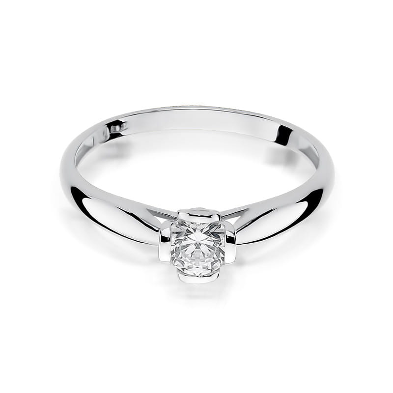 Prsteň W086 Diamant 0,30ct biele zlato Au 585/1000 - 1