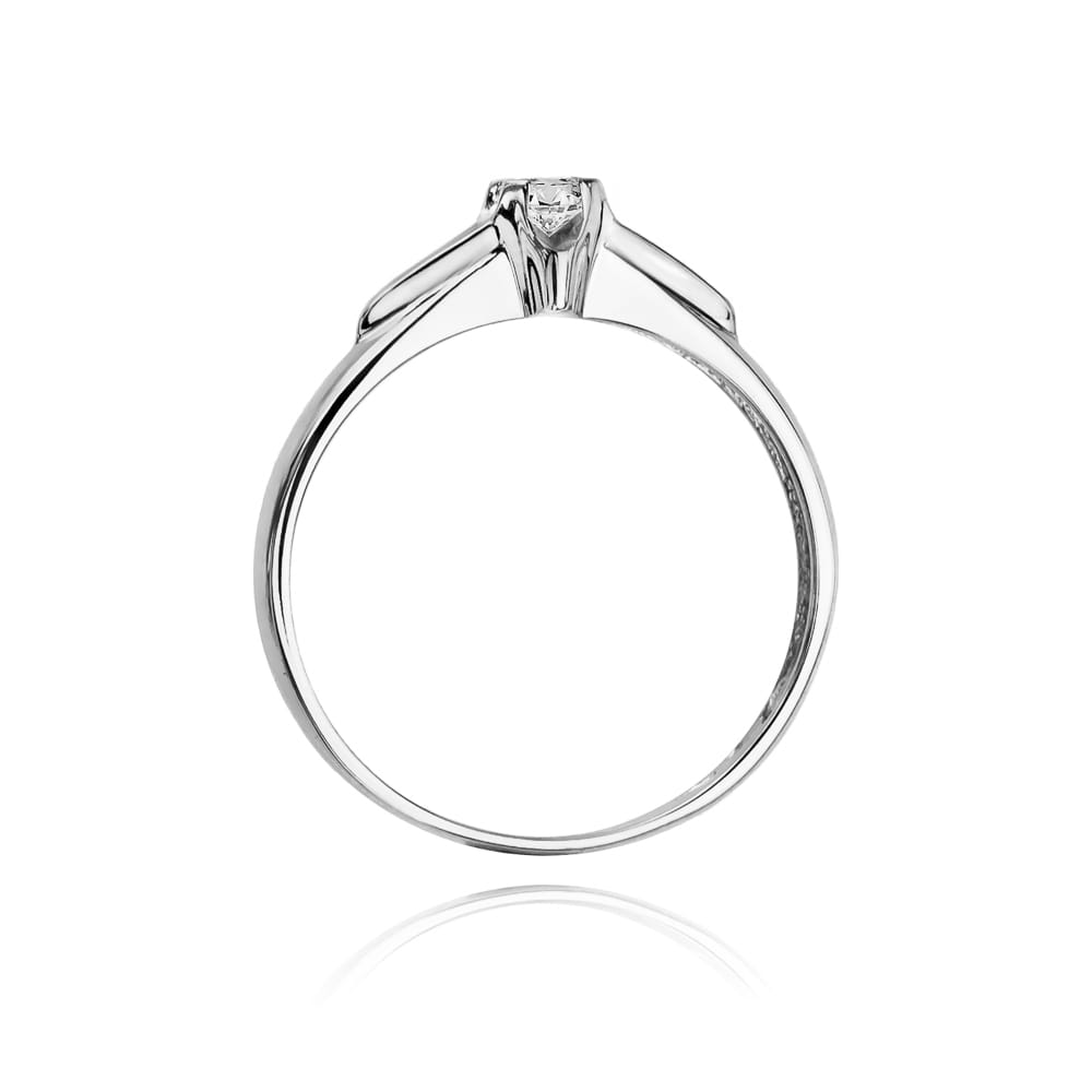 Prsteň W088 Diamant 0,10ct biele zlato Au 585/1000 - 2