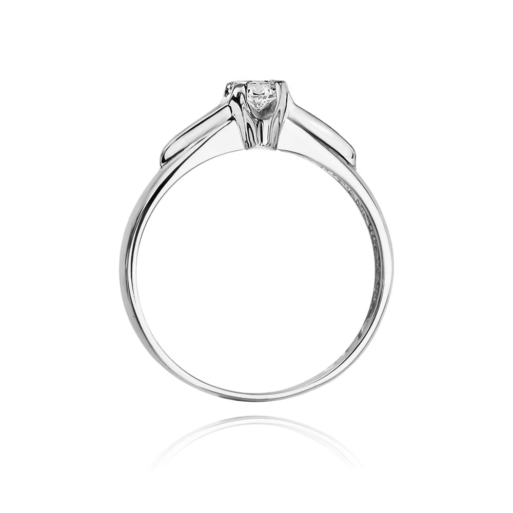 Prsteň W088 Diamant 0,12ct biele zlato Au 585/1000 - 2