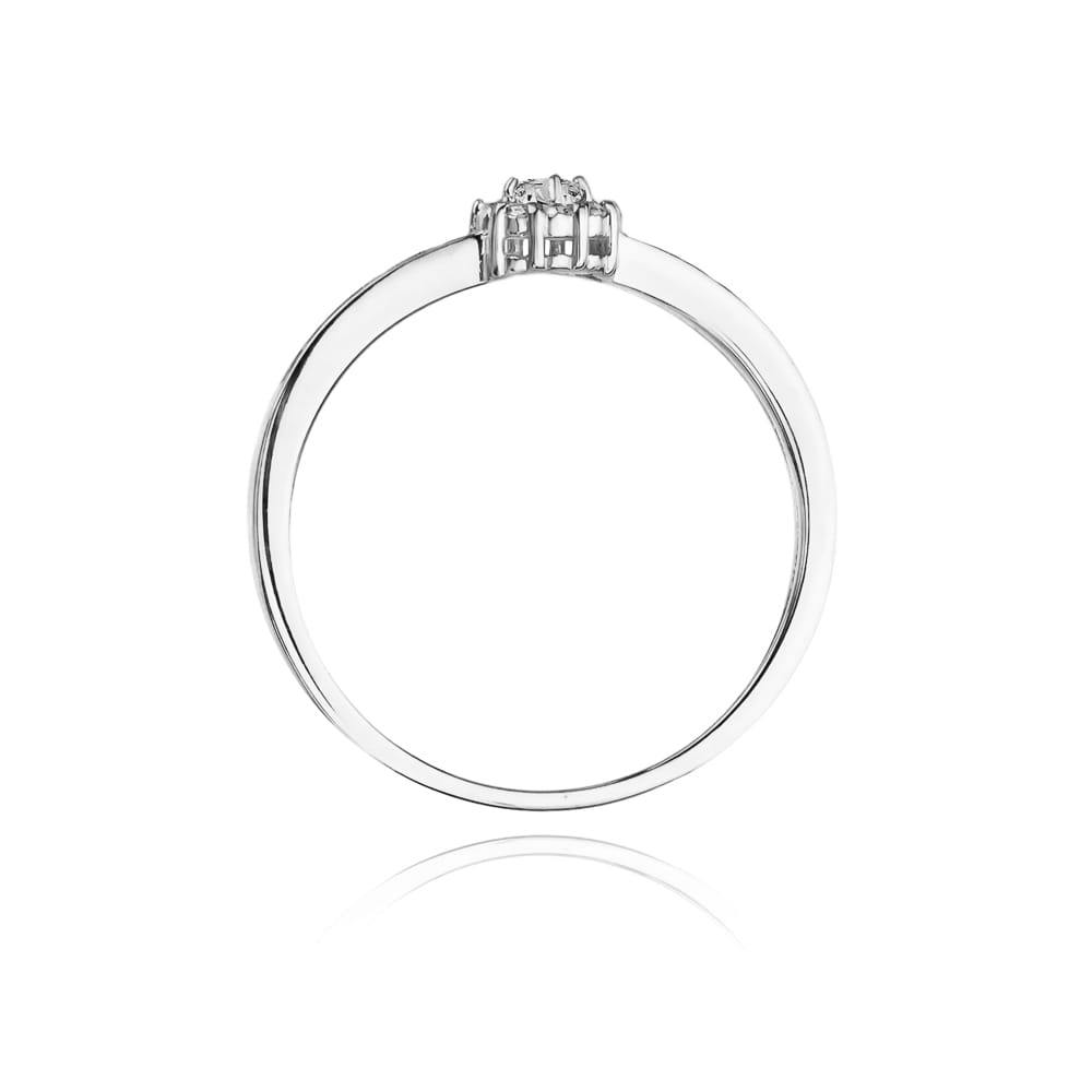 Prsteň W091 Diamant 0,04ct biele zlato Au 585/1000 - 2