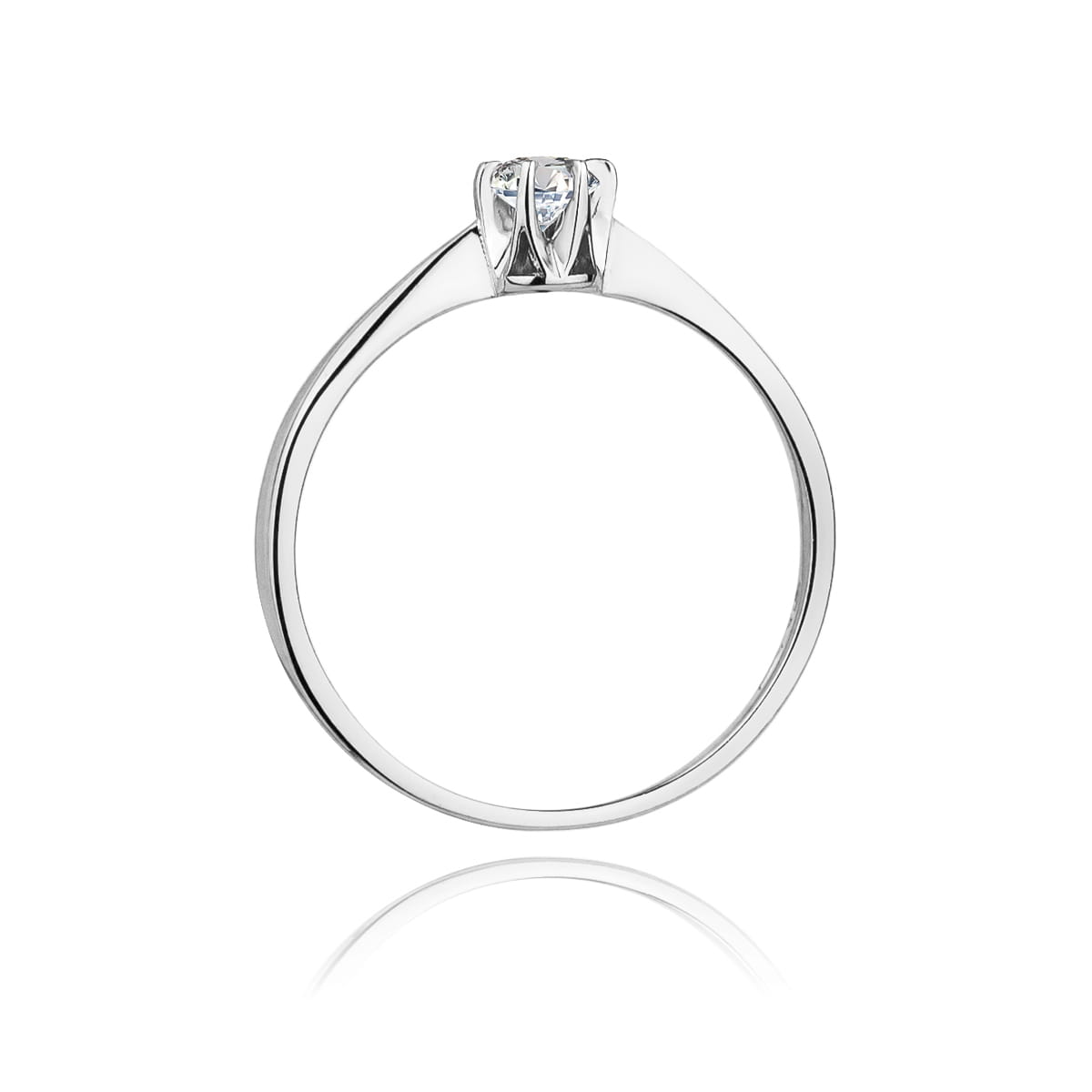 W111 Diamantový prsteň 0,10ct biele zlato Au 585/1000 - 2