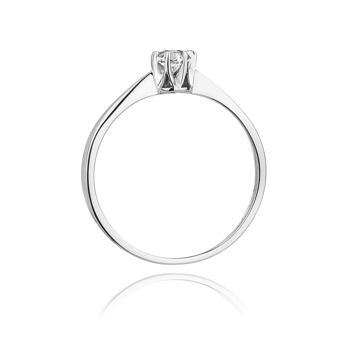 W111 Diamantový prsteň 0,15ct biele zlato Au 585/1000 - 2