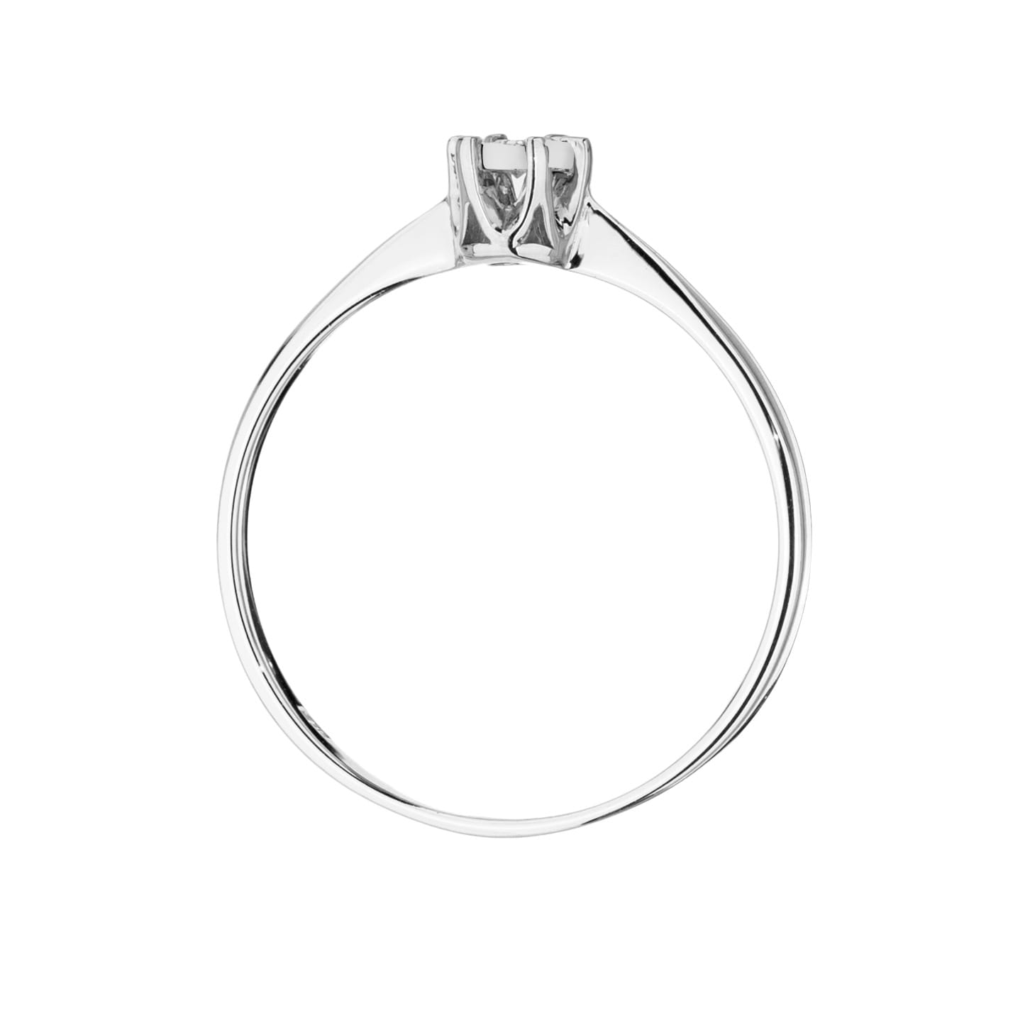 W111T Diamantový prsteň 0.03ct biele zlato Au 585/1000 - 2