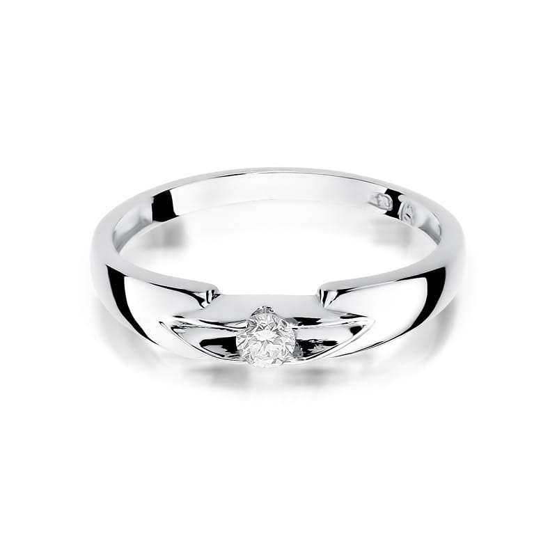 W124 Diamantový prsteň 0,10ct biele zlato Au 585/1000 - 1