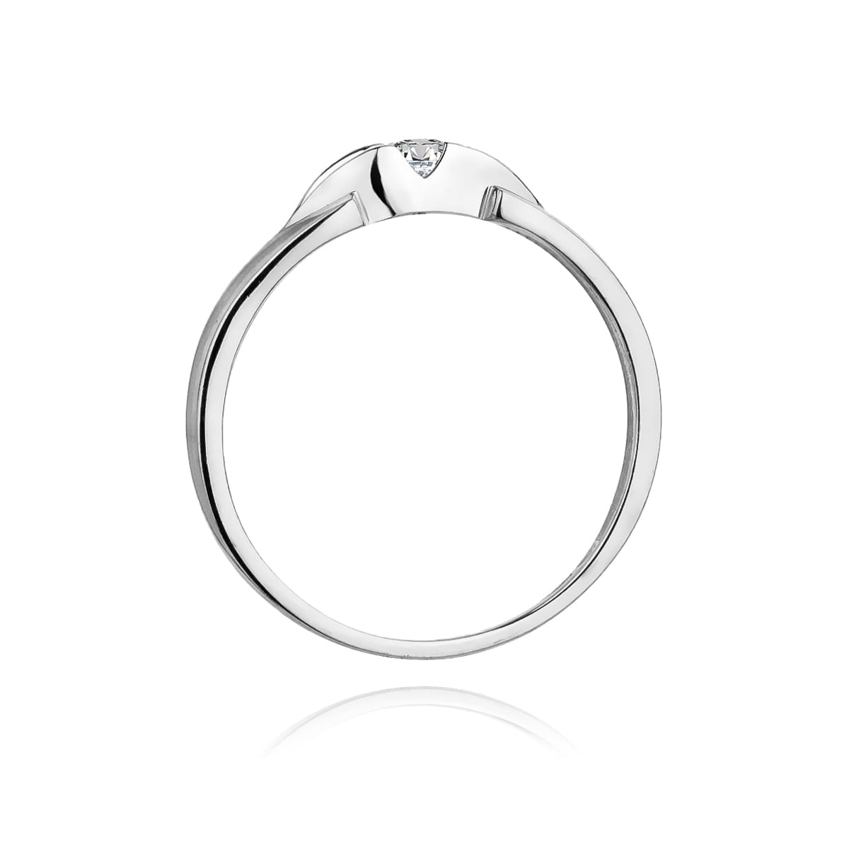 W124 Diamantový prsteň 0,10ct biele zlato Au 585/1000 - 2