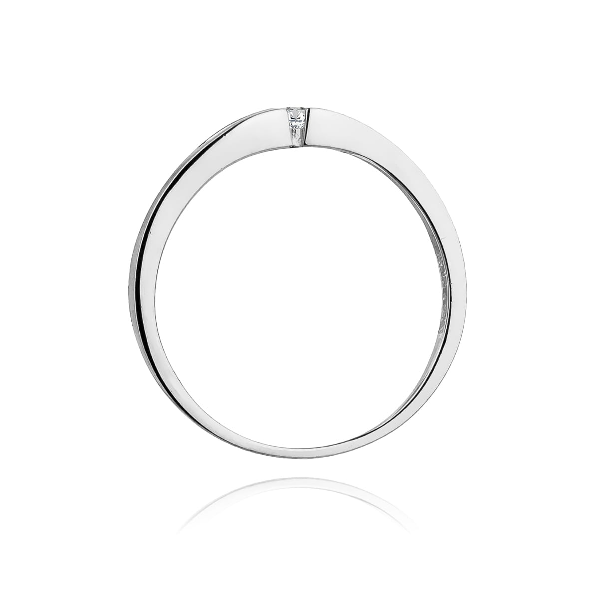 W125 Diamantový prsteň 0,08ct biele zlato Au 585/1000 - 2